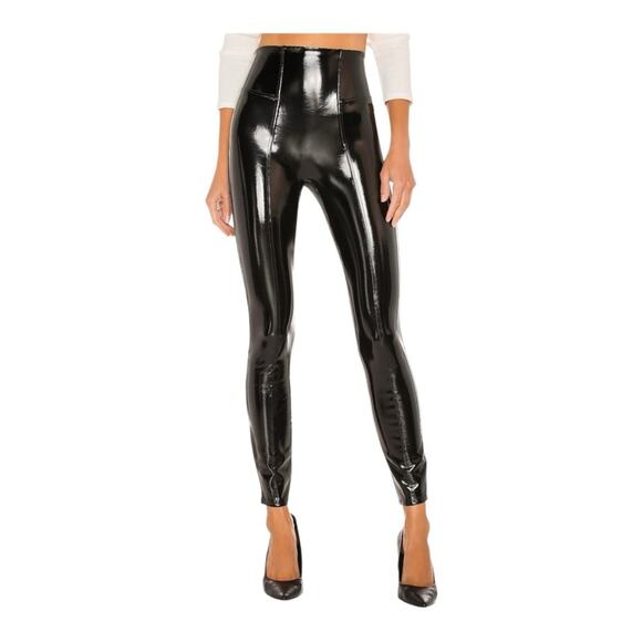 SPANX Faux Patent High Waisted Leggings New With Tags - Picture 1 of 6